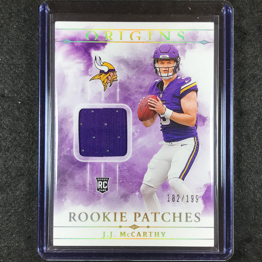 2024 Origins Football J.J. MCCARTHY Rookie Patches Jersey Relic 182/199