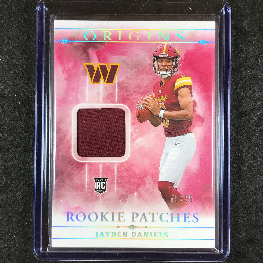 2024 Origins Football JAYDEN DANIELS Rookie Patches Jersey Relic Red 79/99