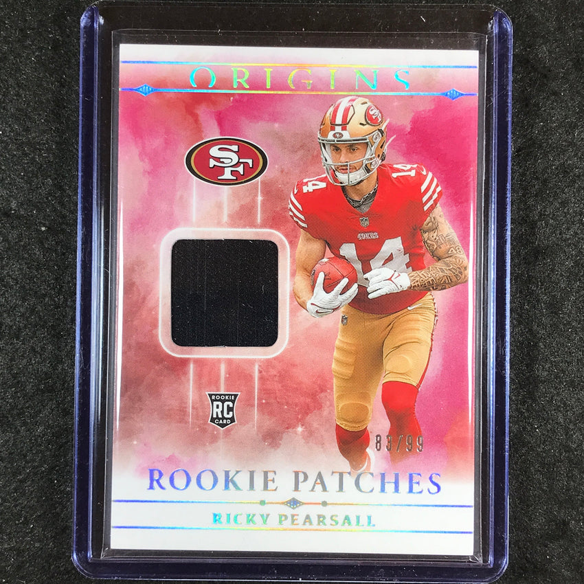 2024 Origins Football RICKY PEARSALL Rookie Patches Jersey Relic Red 83/99