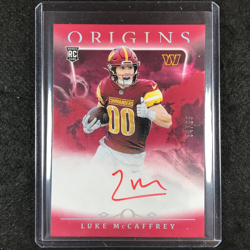 2024 Origins Football LUKE MCCAFFREY Rookie Autographs Red 34/99