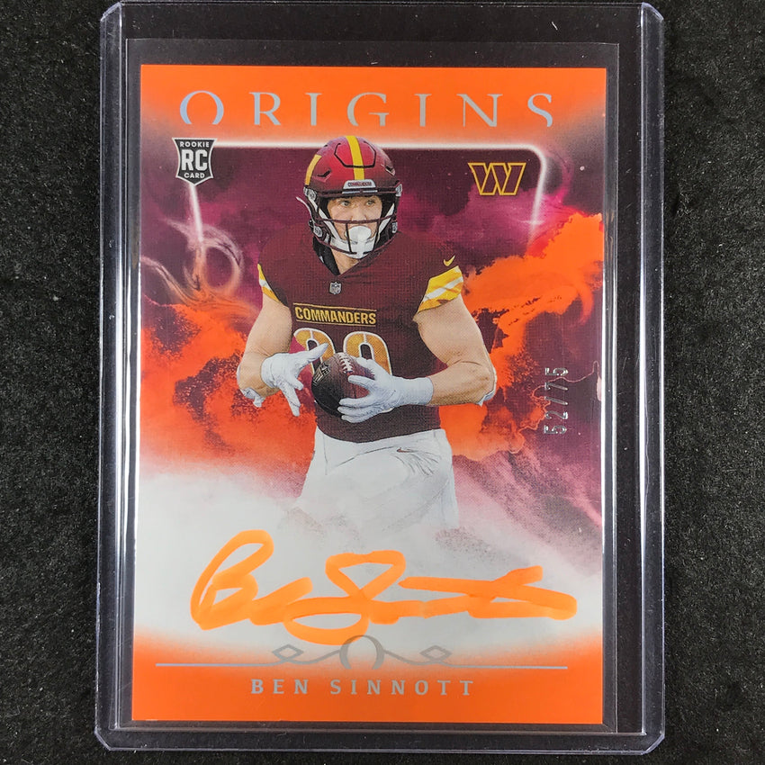 2024 Origins Football BEN SINNOTT Rookie Autographs Orange 52/75