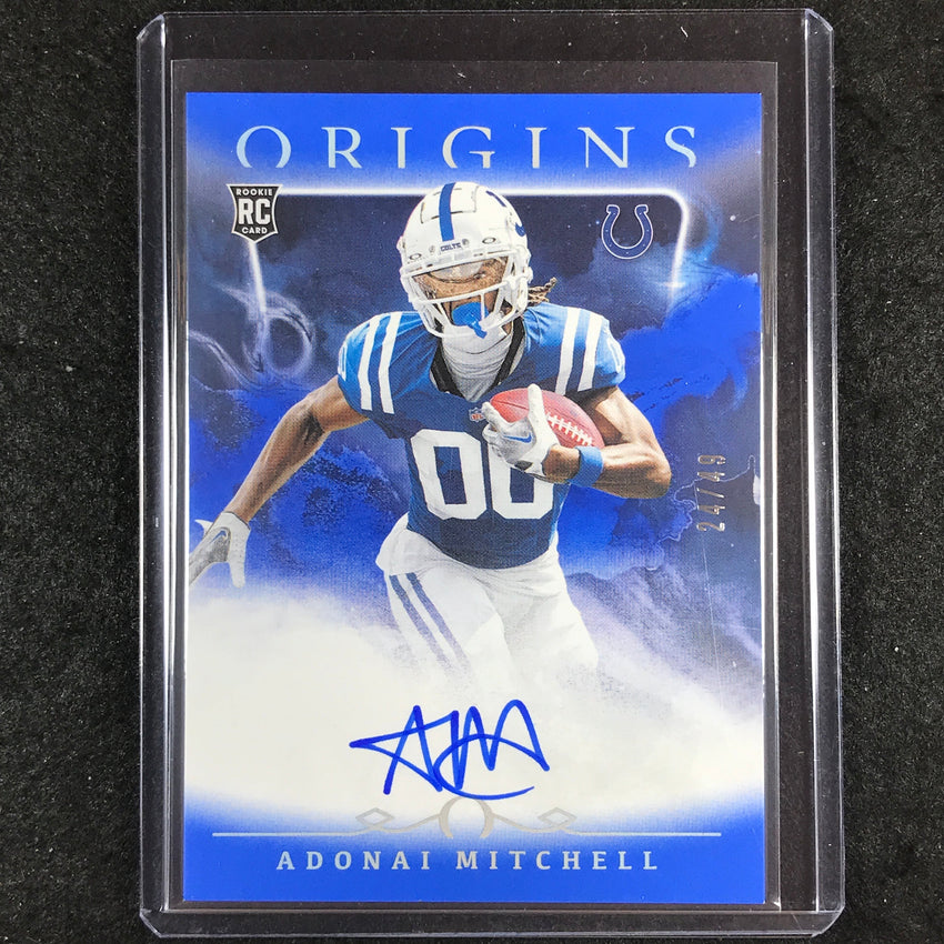2024 Origins Football ADONAI MITCHELL Rookie Autographs Blue 24/49