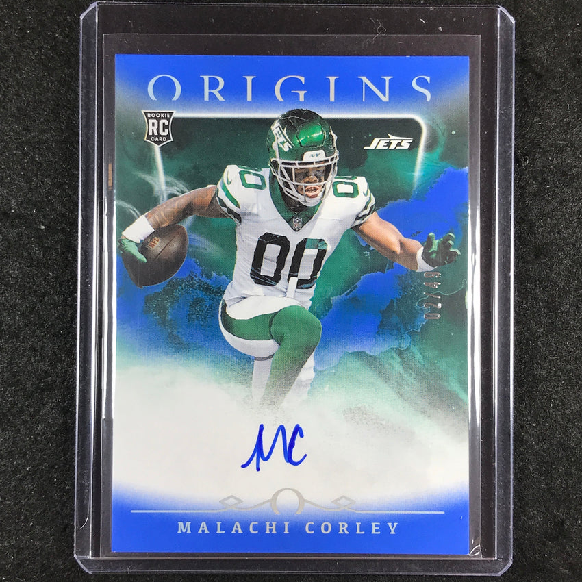 2024 Origins Football MALACHI CORLEY Rookie Autographs Blue 2/49
