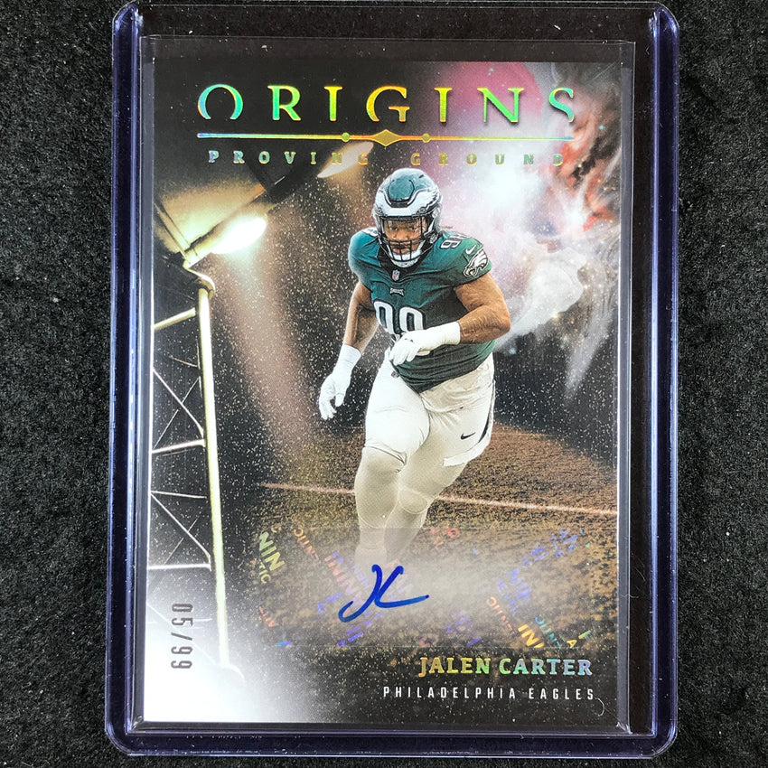 2024 Origins Football JALEN CARTER Proving Ground Signatures Auto 5/99