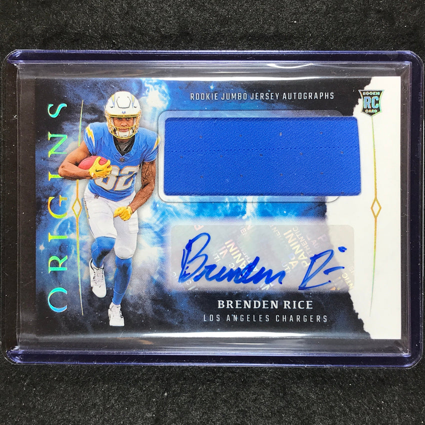 2024 Origins Football BRENDEN RICE Rookie Jumbo Jersey Auto Base #BRI