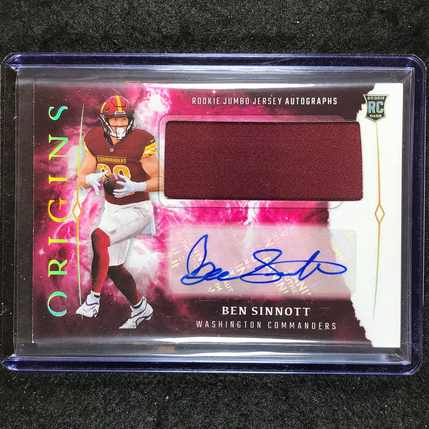 2024 Origins Football BEN SINNOTT Rookie Jumbo Jersey Auto Base #BSI