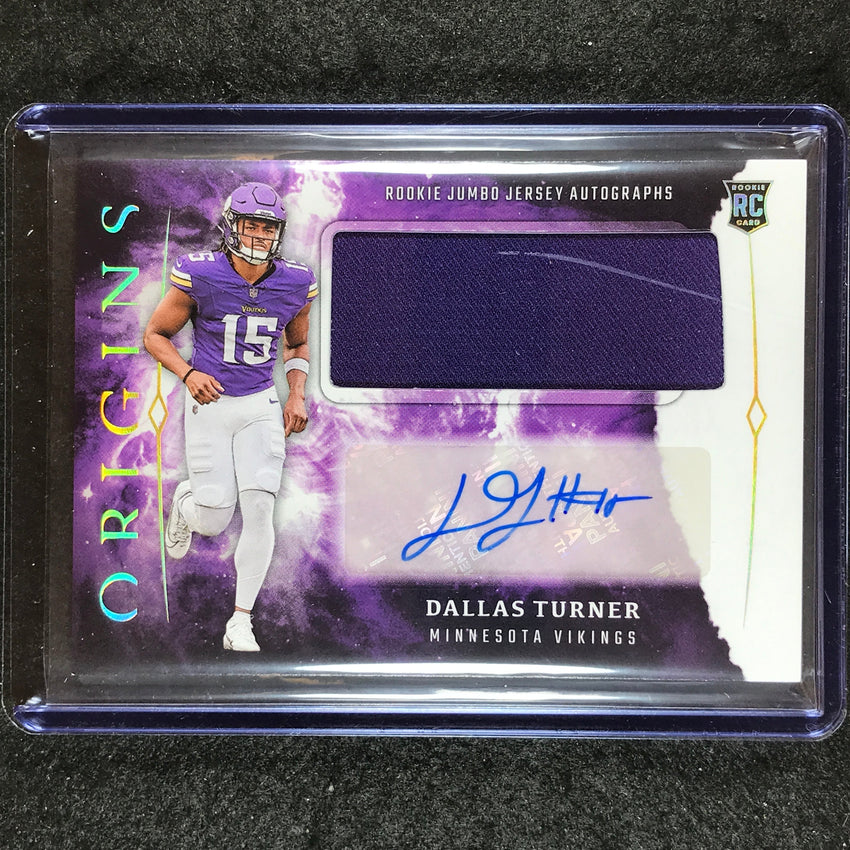 2024 Origins Football DALLAS TURNER Rookie Jumbo Jersey Auto Base #DTU