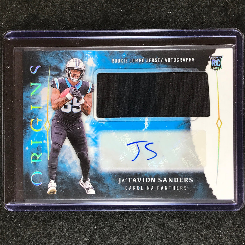 2024 Origins Football JA'TAVION SANDERS Rookie Jumbo Jersey Auto Base #JSA