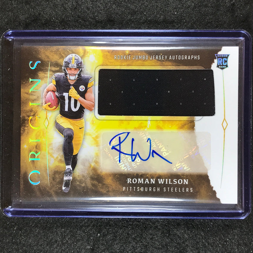 2024 Origins Football ROMAN WILSON Rookie Jumbo Jersey Auto Base #RWI