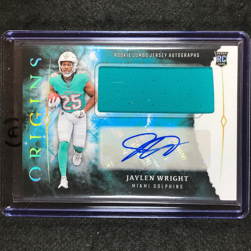 2024 Origins Football JAYLEN WRIGHT Rookie Jumbo Jersey Auto Base #JWR (A)