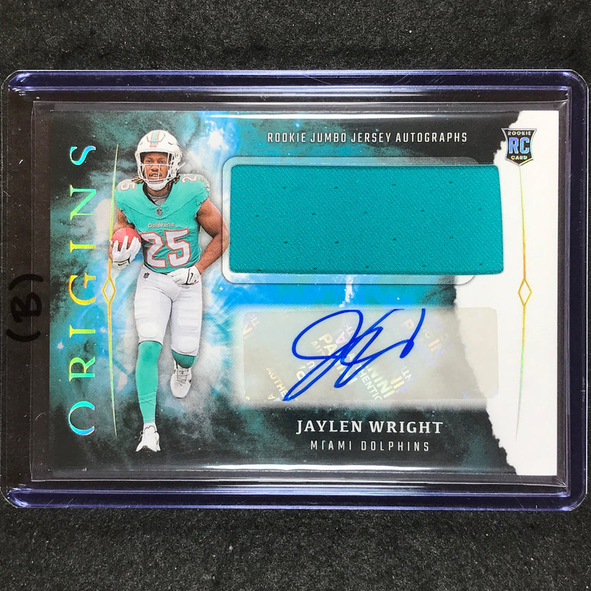 2024 Origins Football JAYLEN WRIGHT Rookie Jumbo Jersey Auto Base #JWR (B)