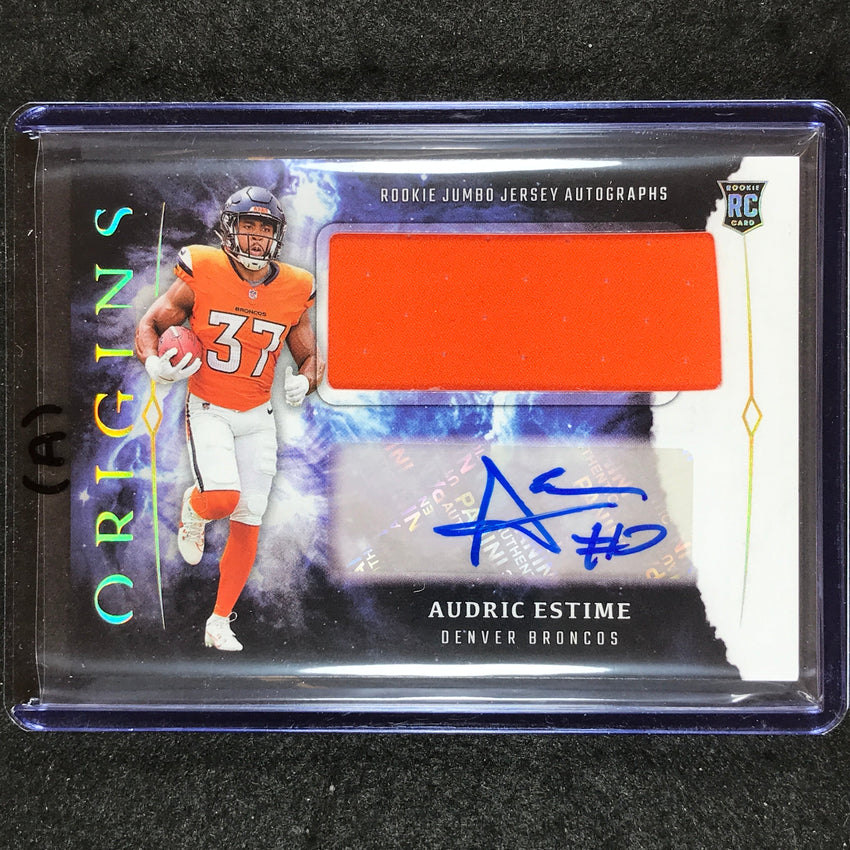 2024 Origins Football AUDRIC ESTIME Rookie Jumbo Jersey Auto Base #AES (A)