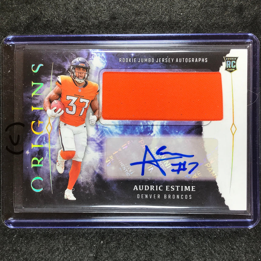 2024 Origins Football AUDRIC ESTIME Rookie Jumbo Jersey Auto Base #AES (C)