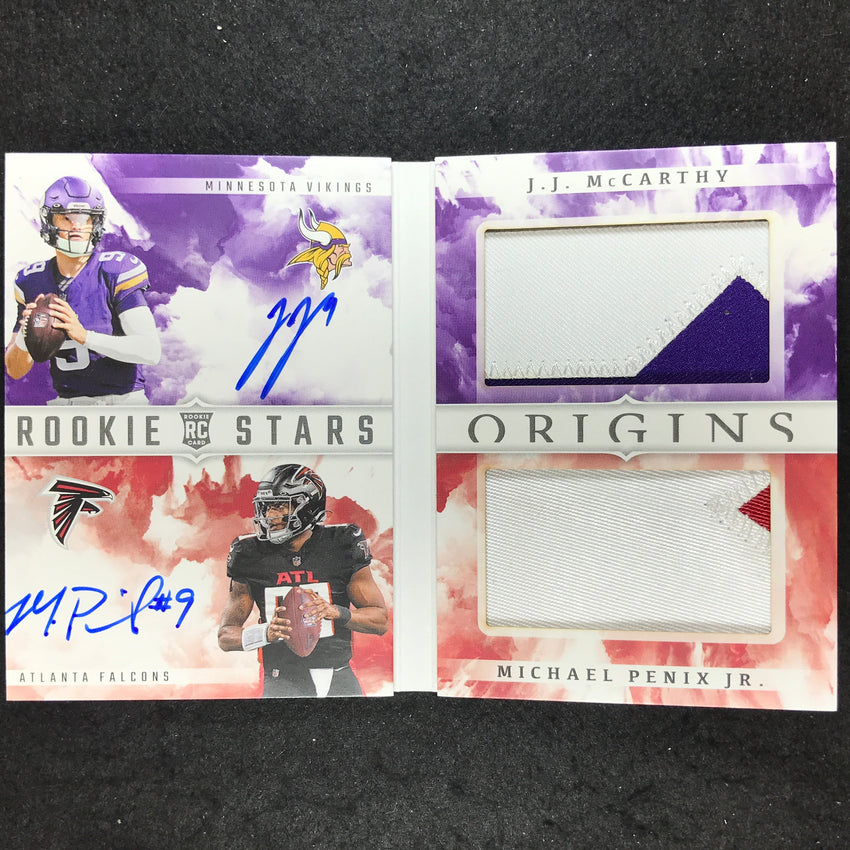 2024 Origins Football MCCARTHY PENIX JR. Rookie Dual Patch Auto Booklet 41/49