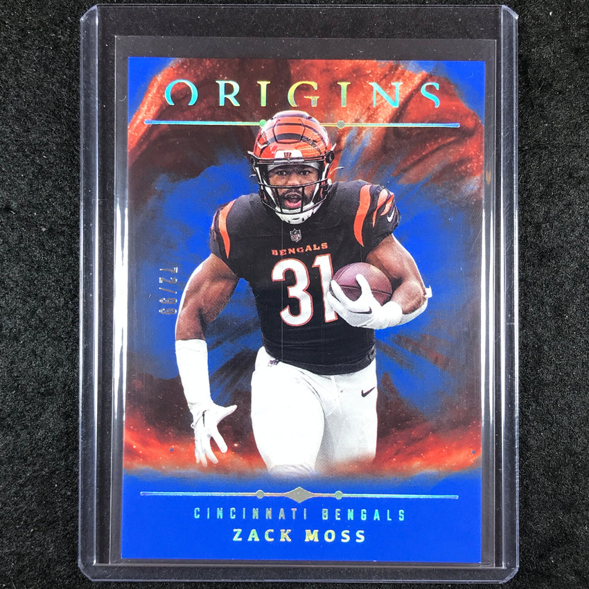 2024 Origins Football ZACK MOSS Base Blue 72/99 #29