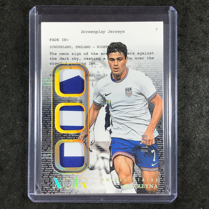 2024-25 Noir Soccer GIO REYNA Screenplay Jerseys Patch Relic Gold 2/10