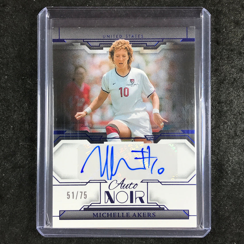 2024-25 Noir Soccer MICHELLE AKERS Auto Noir Color Blue 51/75
