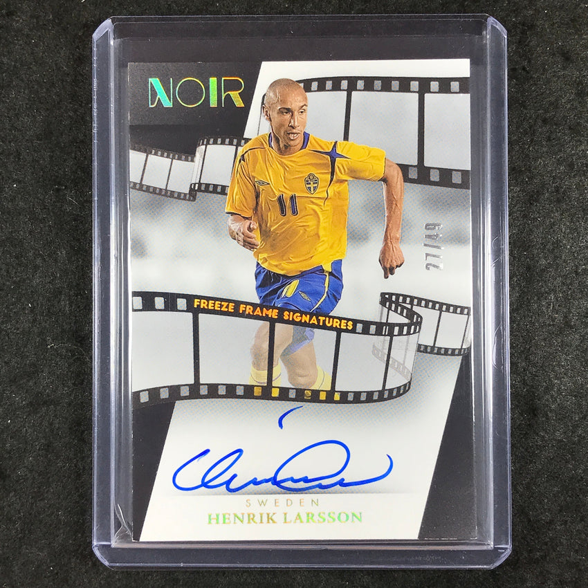 2024-25 Noir Soccer HENRIK LARSSON Freeze Frame Signatures Auto Gold 27/49
