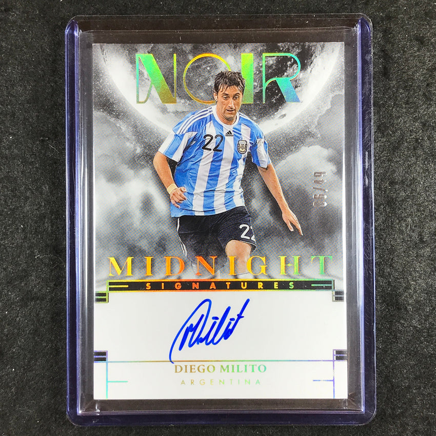 2024-25 Noir Soccer DIEGO MILITO Midnight Signatures Auto Gold 6/49