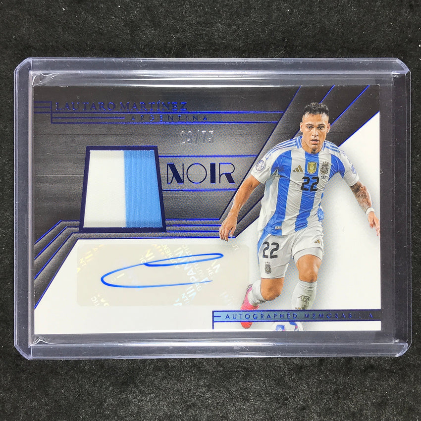 2024-25 Noir Soccer LAUTARO MARTINEZ Autographed Memorabilia Color Blue 29/75