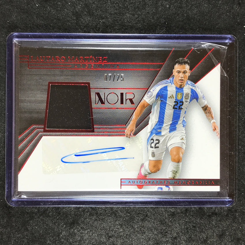 2024-25 Noir Soccer LAUTARO MARTINEZ Autographed Memorabilia Color Red 7/25