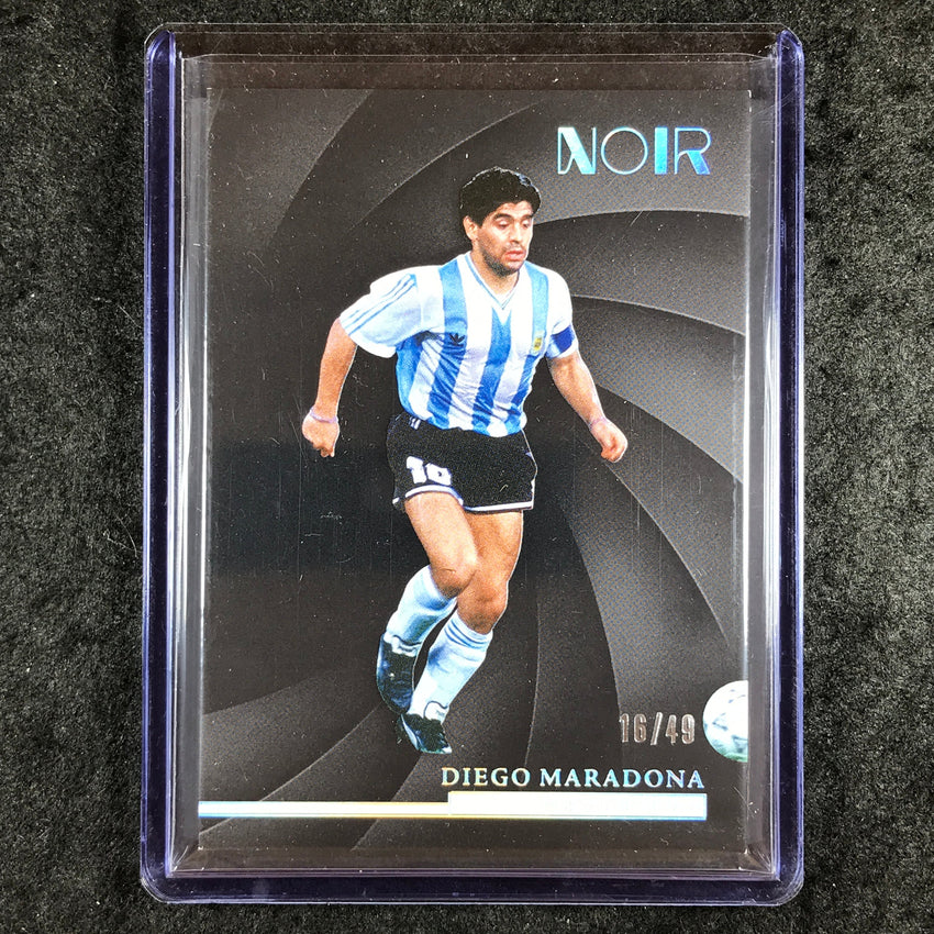2024-25 Noir Soccer DIEGO MARADONA Vertical Base Holo Silver 16/49 #97