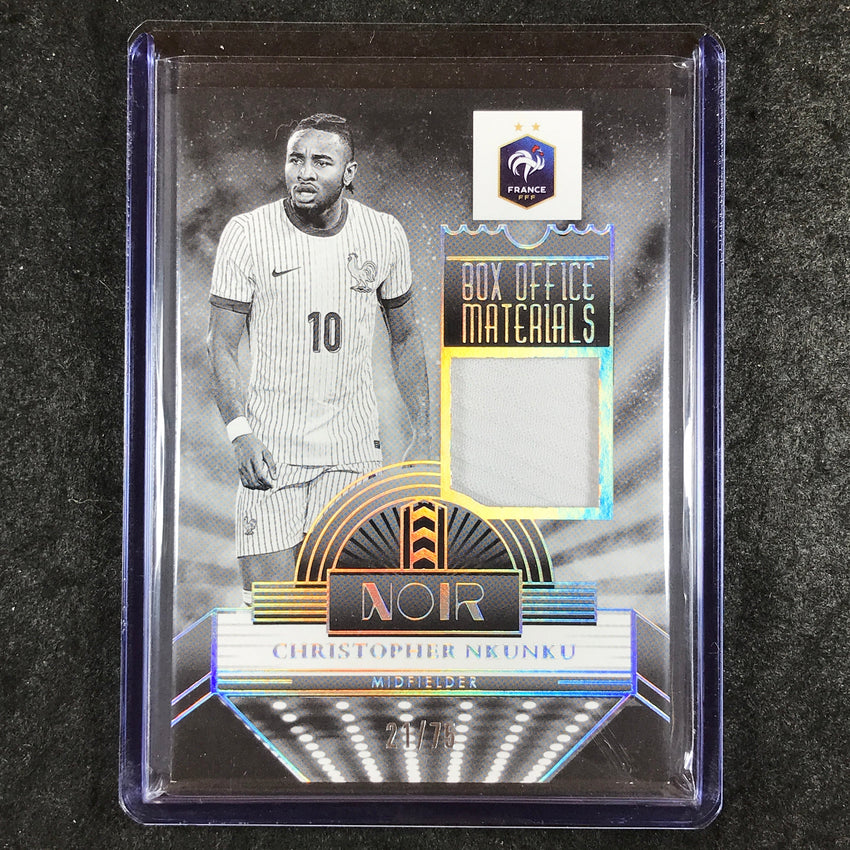2024-25 Noir Soccer CHRISTOPHER NKUNKU Box Office Materials Jersey Relic 21/75