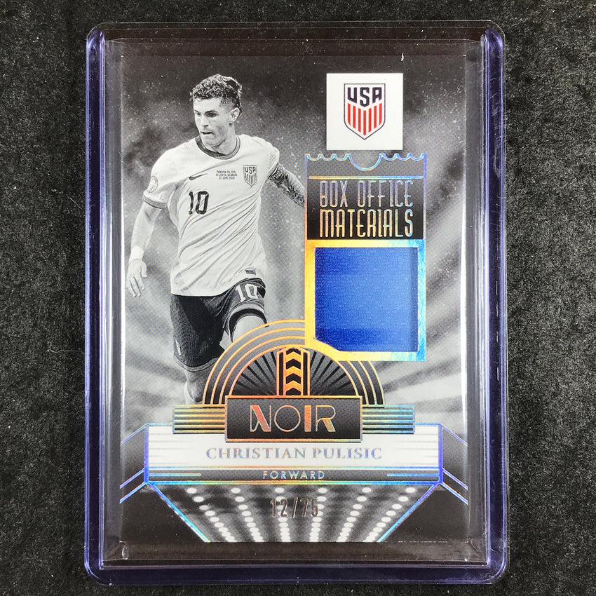 2024-25 Noir Soccer CHRISTIAN PULISIC Box Office Materials Jersey Relic 12/75