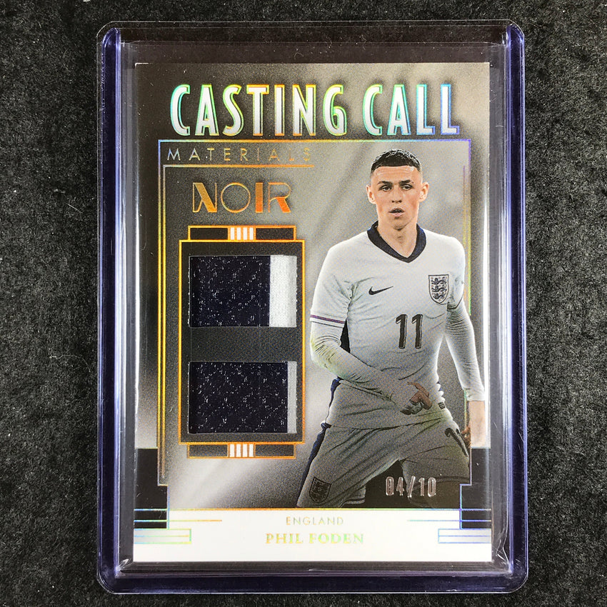 2024-25 Noir Soccer PHIL FODEN Casting Call Materials Patch Relic Gold 4/10
