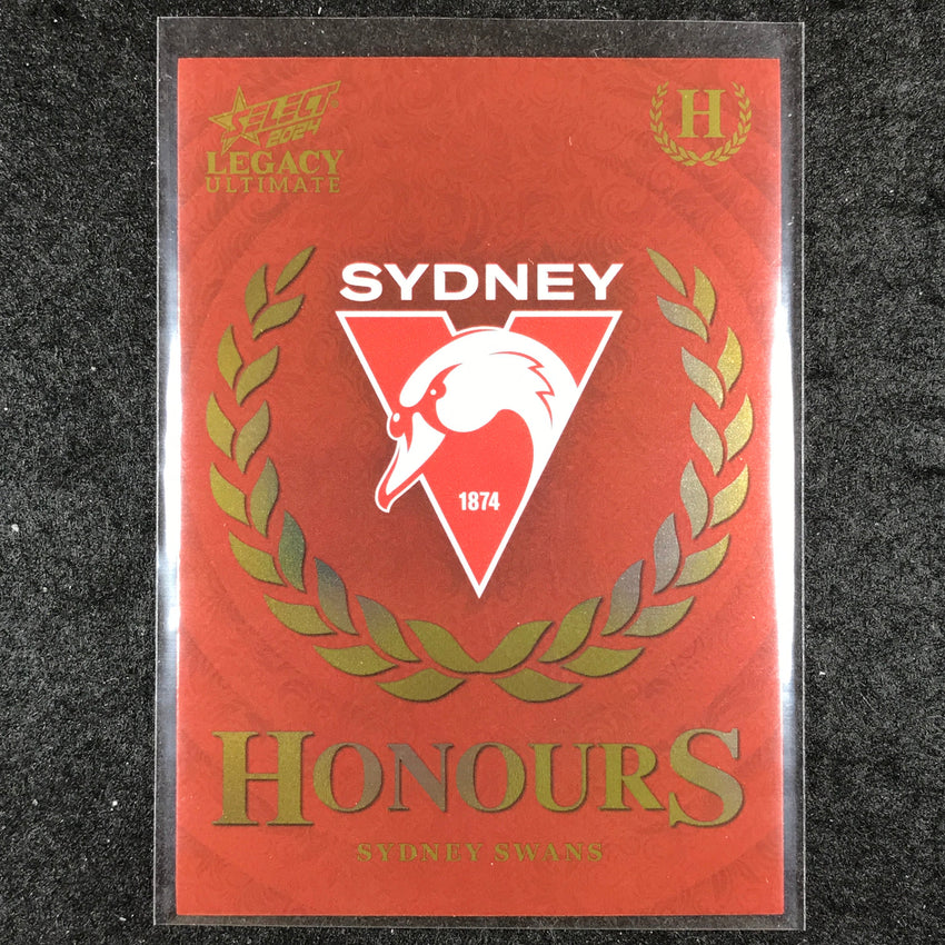 2024 Select AFL Legacy Ultimate SYDNEY SWANS LOGO Honours 206/255 #166