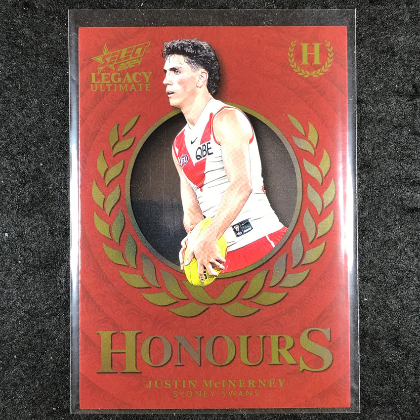 2024 Select AFL Legacy Ultimate JUSTIN MCINERNEY Honours 21/255 #174