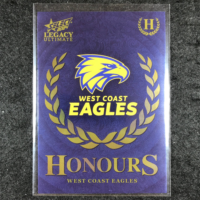 2024 Select AFL Legacy Ultimate WEST COAST EAGLES LOGO Honours 95/255 #177