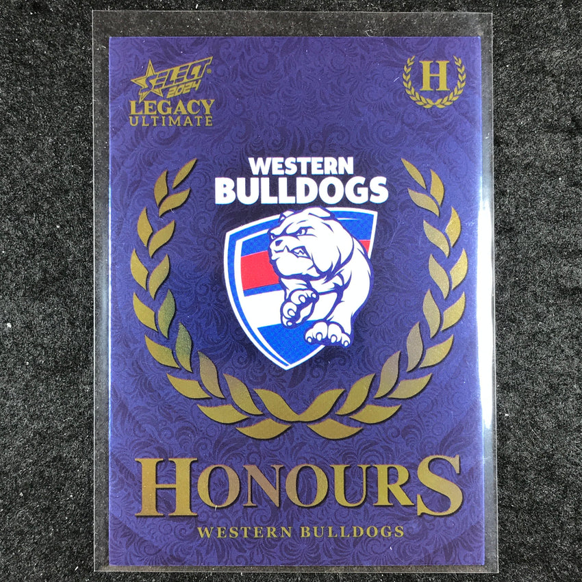 2024 Select AFL Legacy Ultimate WESTERN BULLDOGS LOGO Honours 38/255 #188