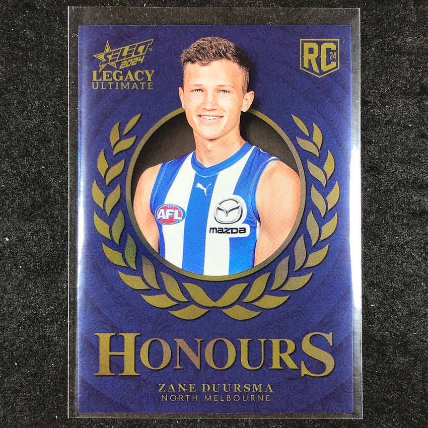2024 Select AFL Legacy Ultimate ZANE DUURSMA Honours Rookie 223/255 #202