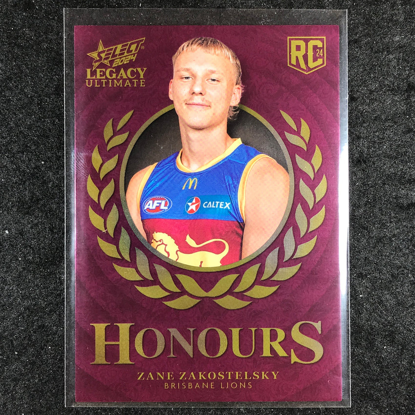 2024 Select AFL Legacy Ultimate ZANE ZAKOSTELSKY Honours Rookie 24/255 #249