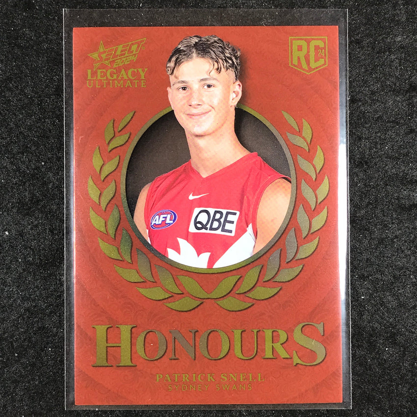 2024 Select AFL Legacy Ultimate PATRICK SNELL Honours Rookie 183/255 #251