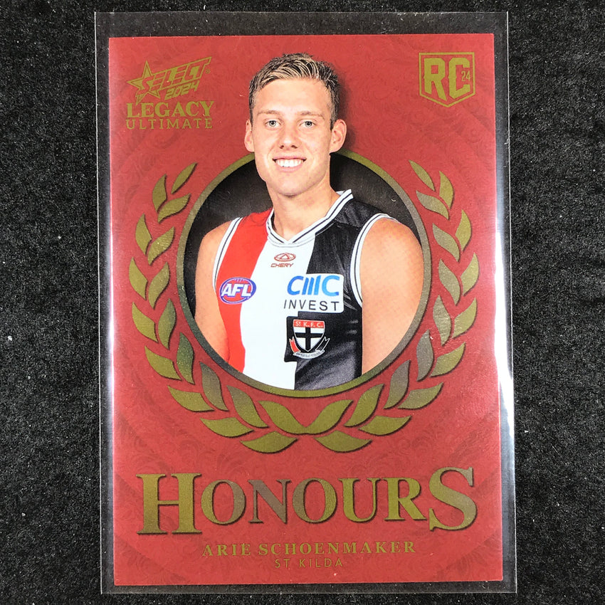 2024 Select AFL Legacy Ultimate ARIE SCHOENMAKER Honours Rookie 71/255 #260