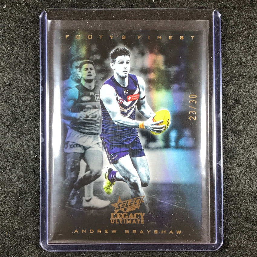 2024 Select AFL Legacy Ultimate ANDREW BRAYSHAW Footy's Finest Black 23/30 #24