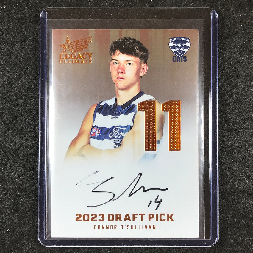 2024 Select AFL Legacy Ultimate CONNOR O'SULLIVAN Draft Pick Signatures 102/175