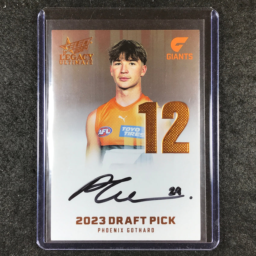 2024 Select AFL Legacy Ultimate PHOENIX GOTHARD Draft Pick Signatures 43/175 #12