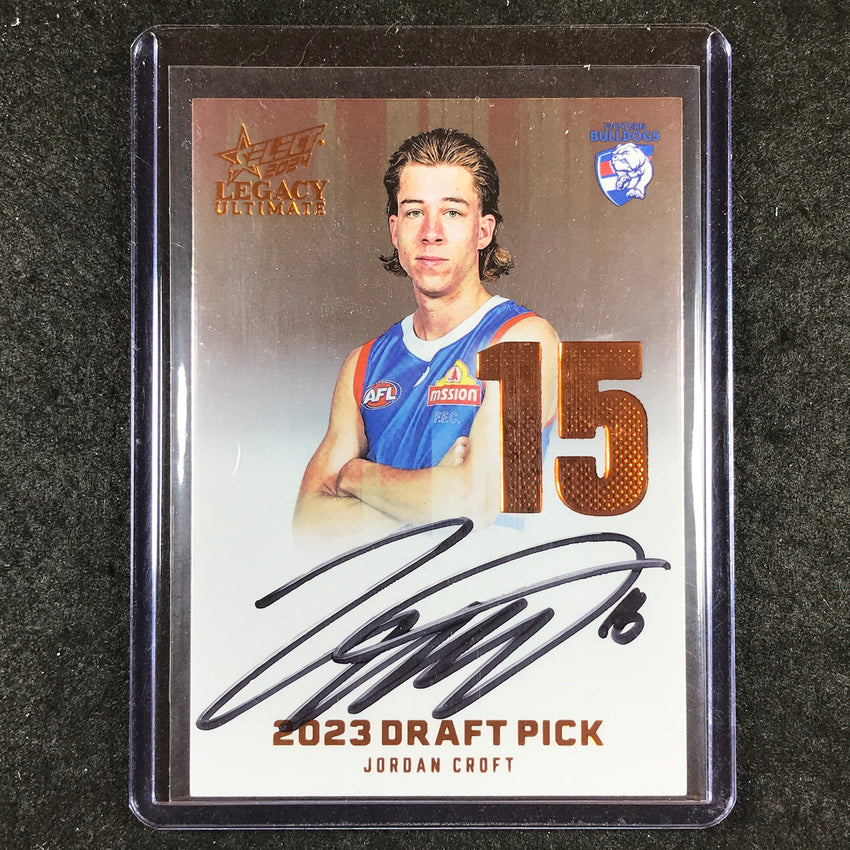 2024 Select AFL Legacy Ultimate JORDAN CROFT Draft Pick Signatures 162/175 #15