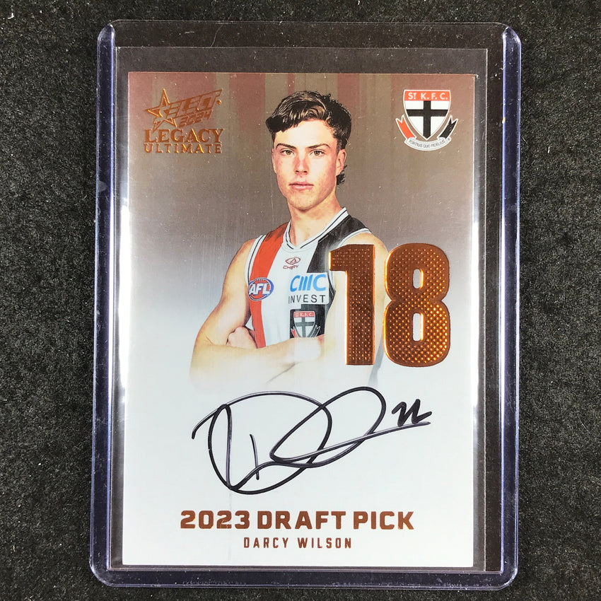 2024 Select AFL Legacy Ultimate DARCY WILSON Draft Pick Signatures 162/175 #18