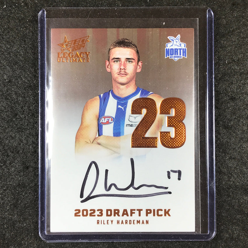 2024 Select AFL Legacy Ultimate RILEY HARDEMAN Draft Pick Signatures 61/175 #23