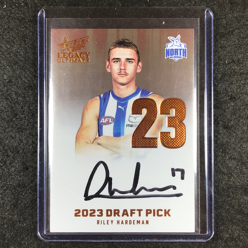 2024 Select AFL Legacy Ultimate RILEY HARDEMAN Draft Pick Signatures 81/175 #23