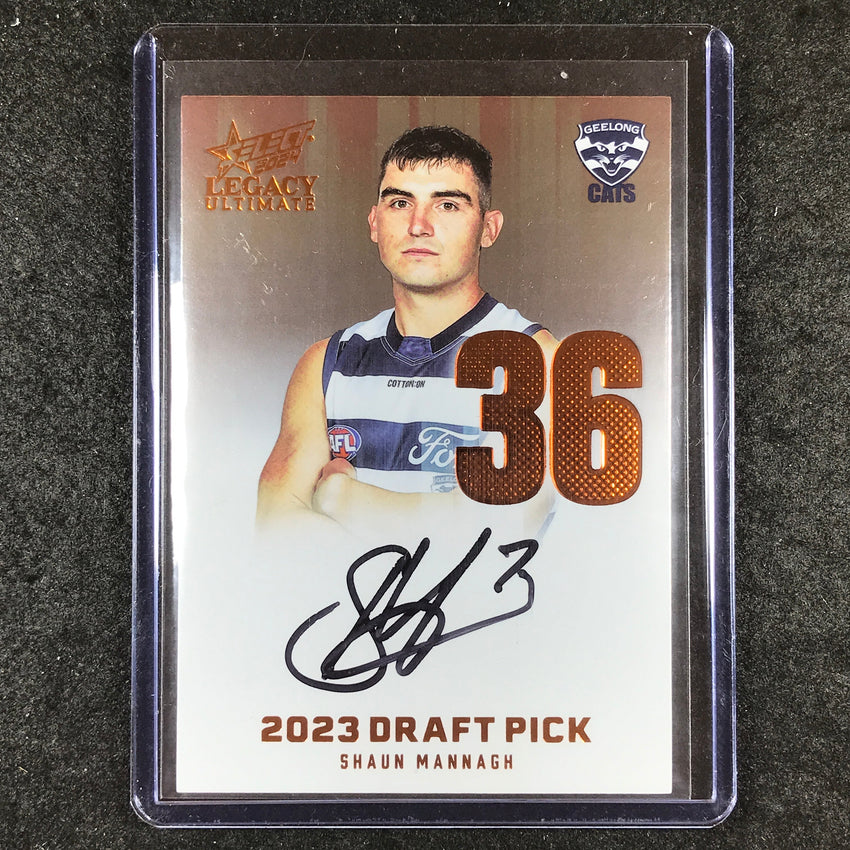 2024 Select AFL Legacy Ultimate SHAUN MANNAGH Draft Pick Signatures 90/175 #36