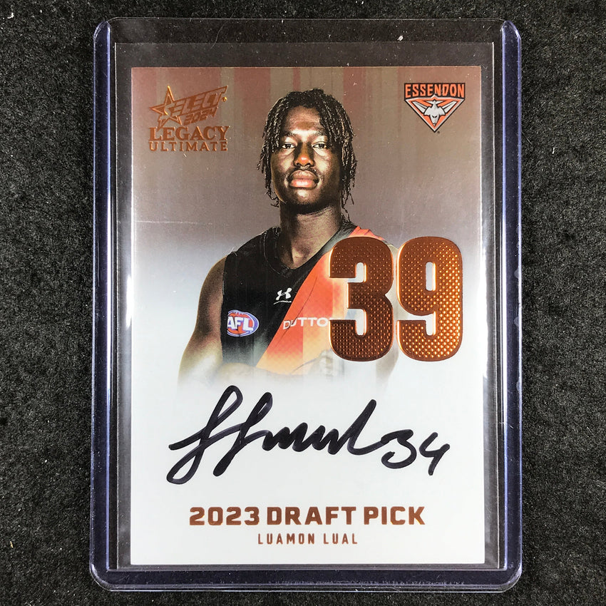 2024 Select AFL Legacy Ultimate LUAMON LUAL Draft Pick Signatures Copper 66/175
