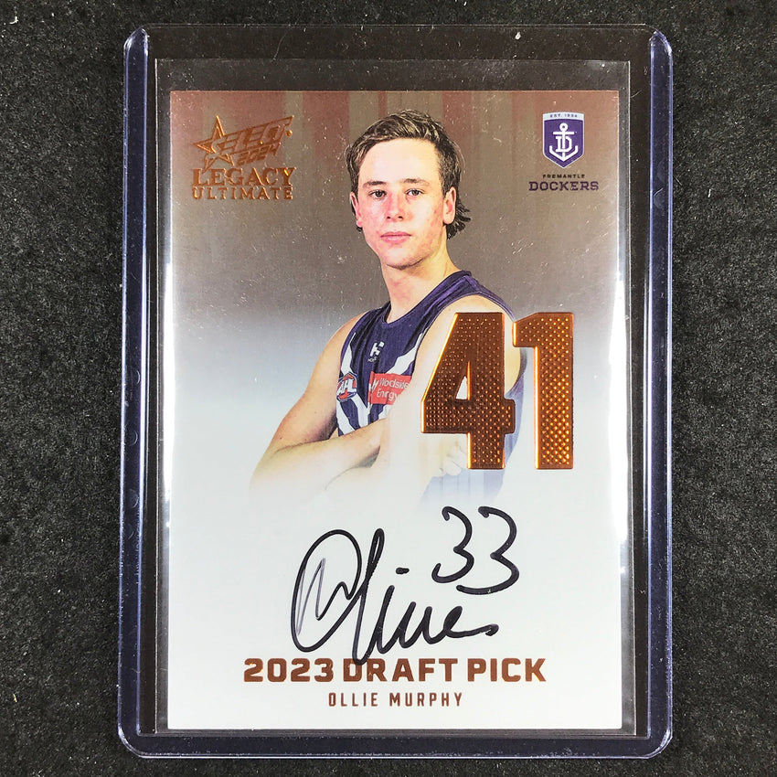 2024 Select AFL Legacy Ultimate OLLIE MURPHY Draft Pick Signatures Copper 36/175