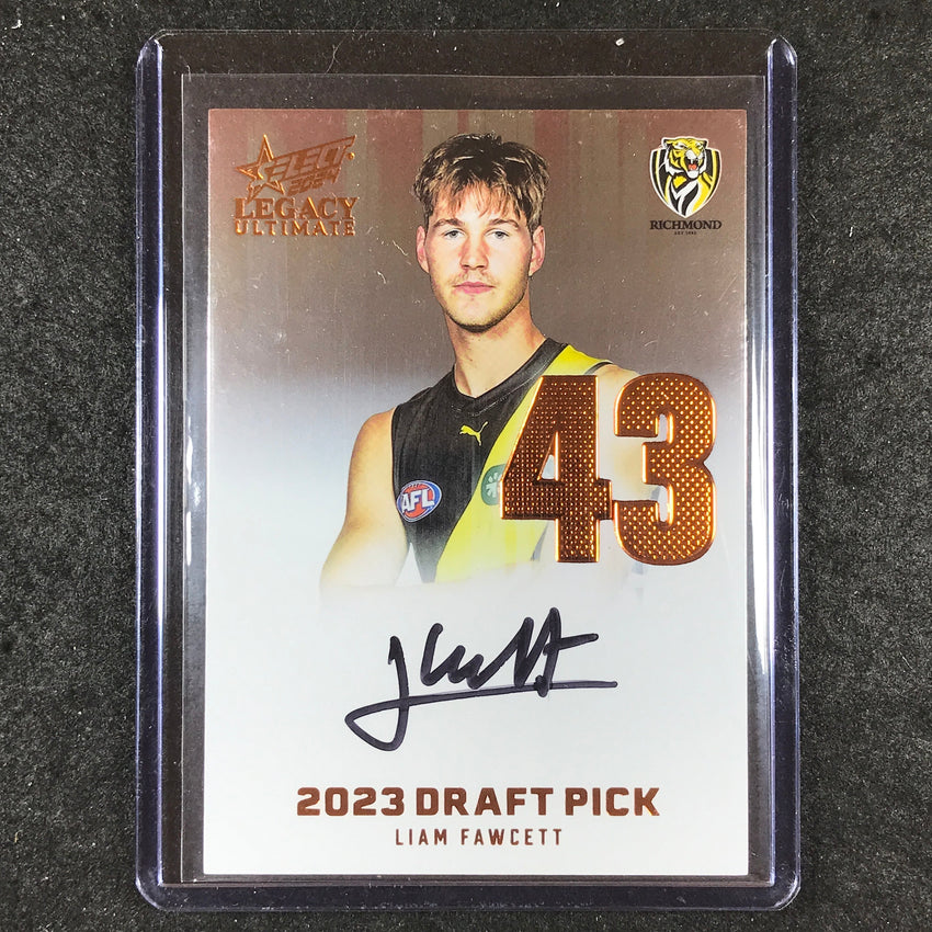 2024 Select AFL Legacy Ultimate LIAM FAWCETT Draft Pick Signatures Copper 36/175