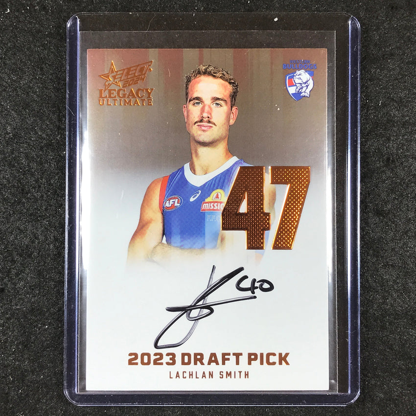 2024 Select AFL Legacy Ultimate LACHLAN SMITH Draft Pick Signatures 101/175 #47