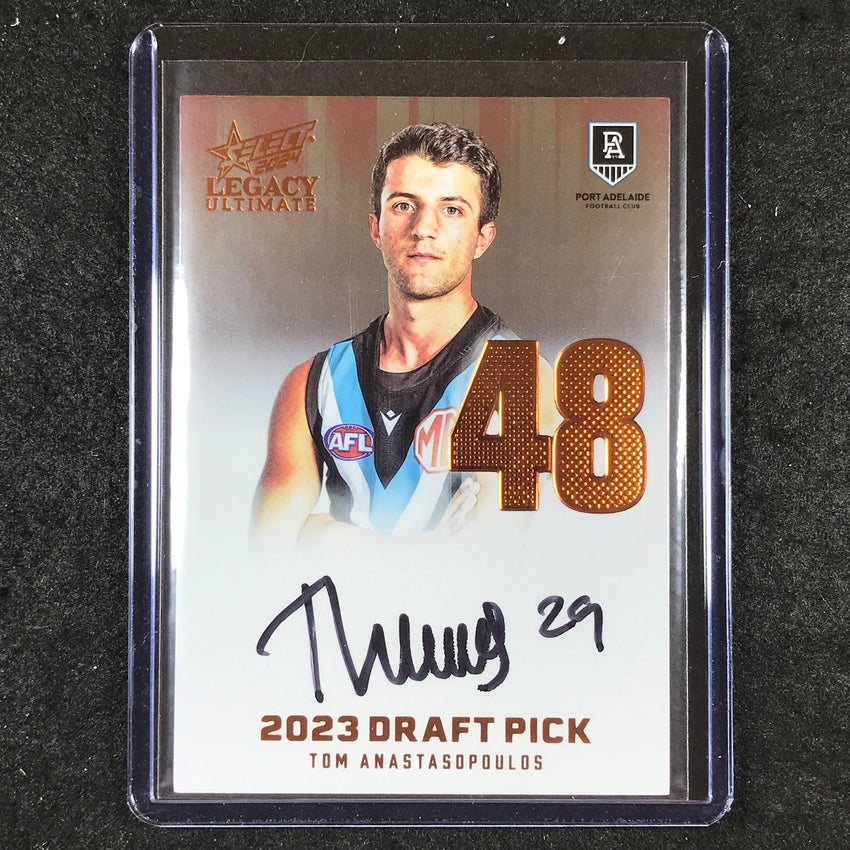 2024 Select AFL Legacy Ultimate TOM ANASTASOPOULOS Draft Pick Signatures 124/175
